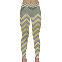 Abstract Vintage Lines Classic Yoga Leggings