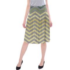 Abstract Vintage Lines Midi Beach Skirt