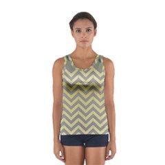 Abstract Vintage Lines Women s Sport Tank Top 