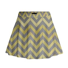 Abstract Vintage Lines Mini Flare Skirt