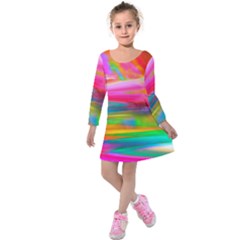 Abstract Illustration Nameless Fantasy Kids  Long Sleeve Velvet Dress by Amaryn4rt