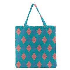 Plaid Pattern Grocery Tote Bag by Valentinaart