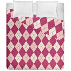 Plaid Pattern Duvet Cover Double Side (california King Size)