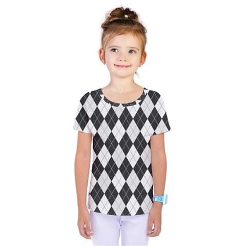 Plaid Pattern Kids  One Piece Tee by Valentinaart