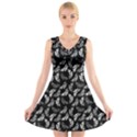 Pattern V-Neck Sleeveless Skater Dress View1