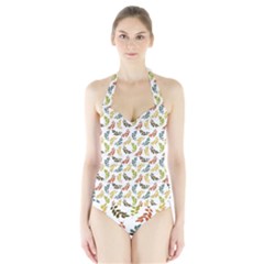 Pattern Halter Swimsuit by Valentinaart