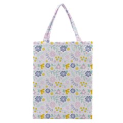 Vintage Spring Flower Pattern  Classic Tote Bag by TastefulDesigns