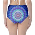 Power Flower Mandala   Blue Cyan Violet High-Waist Bikini Bottoms View2