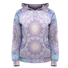 India Mehndi Style Mandala   Cyan Lilac Women s Pullover Hoodie by EDDArt