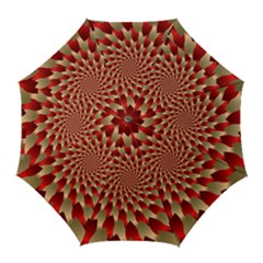 Fractal Red Petal Spiral Golf Umbrellas