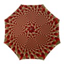 Fractal Red Petal Spiral Golf Umbrellas View1