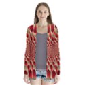 Fractal Red Petal Spiral Cardigans View1