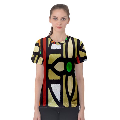 A Detail Of A Stained Glass Window Women s Sport Mesh Tee by Amaryn4rt