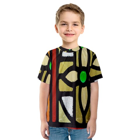A Detail Of A Stained Glass Window Kids  Sport Mesh Tee by Amaryn4rt