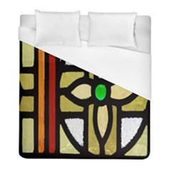 A Detail Of A Stained Glass Window Duvet Cover (full/ Double Size) by Amaryn4rt