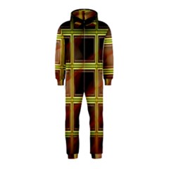 Drawing Of A Color Fractal Window Hooded Jumpsuit (kids)