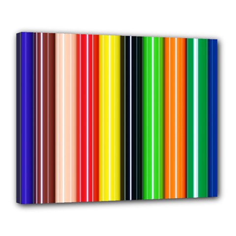 Colorful Striped Background Wallpaper Pattern Canvas 20  X 16  by Amaryn4rt