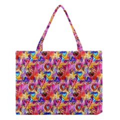 Spring Hearts Bohemian Artwork Medium Tote Bag by KirstenStar