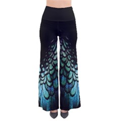 Blue And Green Feather Collier Pants