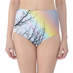 Rainbow Sky Spectrum Rainbow Colors High-Waist Bikini Bottoms