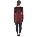 Fractal Red Star Isolated On Black Background Long Sleeve Tunic  View2