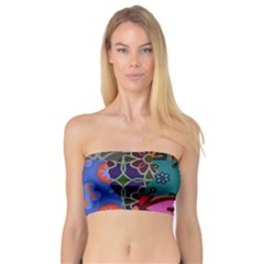 Digitally Created Abstract Patchwork Collage Pattern Bandeau Top by Amaryn4rt