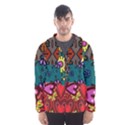 Digitally Created Abstract Patchwork Collage Pattern Hooded Wind Breaker (Men) View1