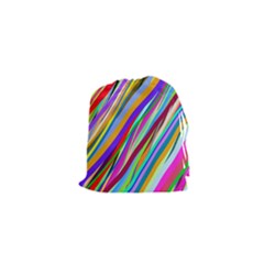 Multi Color Tangled Ribbons Background Wallpaper Drawstring Pouches (xs)  by Amaryn4rt