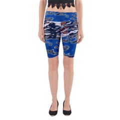 Colorful Reflections In Water Yoga Cropped Leggings by Amaryn4rt