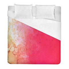 Abstract Red And Gold Ink Blot Gradient Duvet Cover (full/ Double Size) by Amaryn4rt