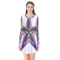 Star Abstract Geometric Art Flare Dress by Amaryn4rt