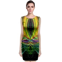 Future Abstract Desktop Wallpaper Sleeveless Velvet Midi Dress by Amaryn4rt