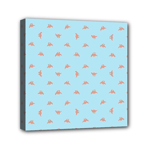 Spaceship Cartoon Pattern Drawing Mini Canvas 6  X 6  by dflcprints