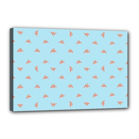 Spaceship Cartoon Pattern Drawing Canvas 18  X 12  by dflcprints