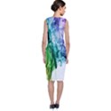 Colour Smoke Rainbow Color Design Sleeveless Velvet Midi Dress View2