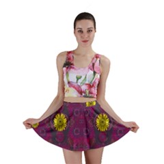 Colors And Wonderful Sun  Flowers Mini Skirt by pepitasart