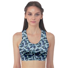Navy Camouflage Sports Bra by sifis