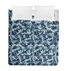 Navy Camouflage Duvet Cover Double Side (full/ Double Size) by sifis