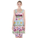 Watercolor flowers and butterflies pattern Racerback Midi Dress View1