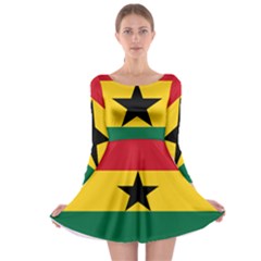 Flag Of Ghana Long Sleeve Skater Dress by abbeyz71