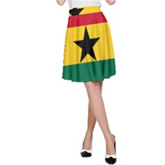 Flag Of Ghana A-line Skirt by abbeyz71