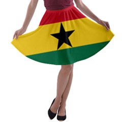 Flag Of Ghana A-line Skater Skirt by abbeyz71