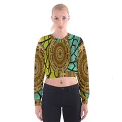 Kaleidoscope Dream Illusion Women s Cropped Sweatshirt by Amaryn4rt