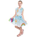 Landscape Sky Rainbow Garden Kids  Short Sleeve Dress View1