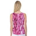 An Unusual Background Photo Of Black Swirls On Pink And Magenta Women s Basketball Tank Top View2