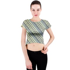 Abstract Seamless Pattern Crew Neck Crop Top by Amaryn4rt