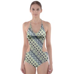 Abstract Seamless Pattern Cut-out One Piece Swimsuit by Amaryn4rt