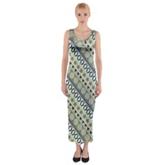 Abstract Seamless Pattern Fitted Maxi Dress by Amaryn4rt