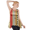 Digitally Created Collage Pattern Made Up Of Patterned Stripes Side Drop Tank Tunic View1