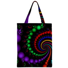 Fractal Background With High Quality Spiral Of Balls On Black Zipper Classic Tote Bag by Amaryn4rt